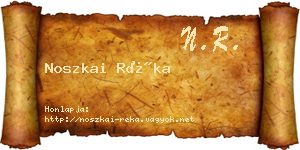 Noszkai Réka névjegykártya